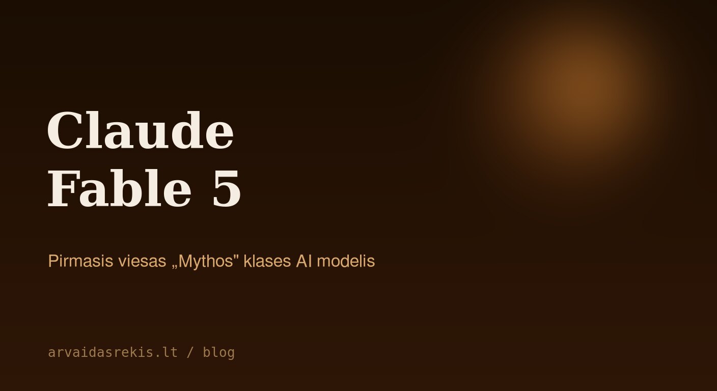 Claude Fable 5: pirmasis viešas „Mythos" klasės modelis