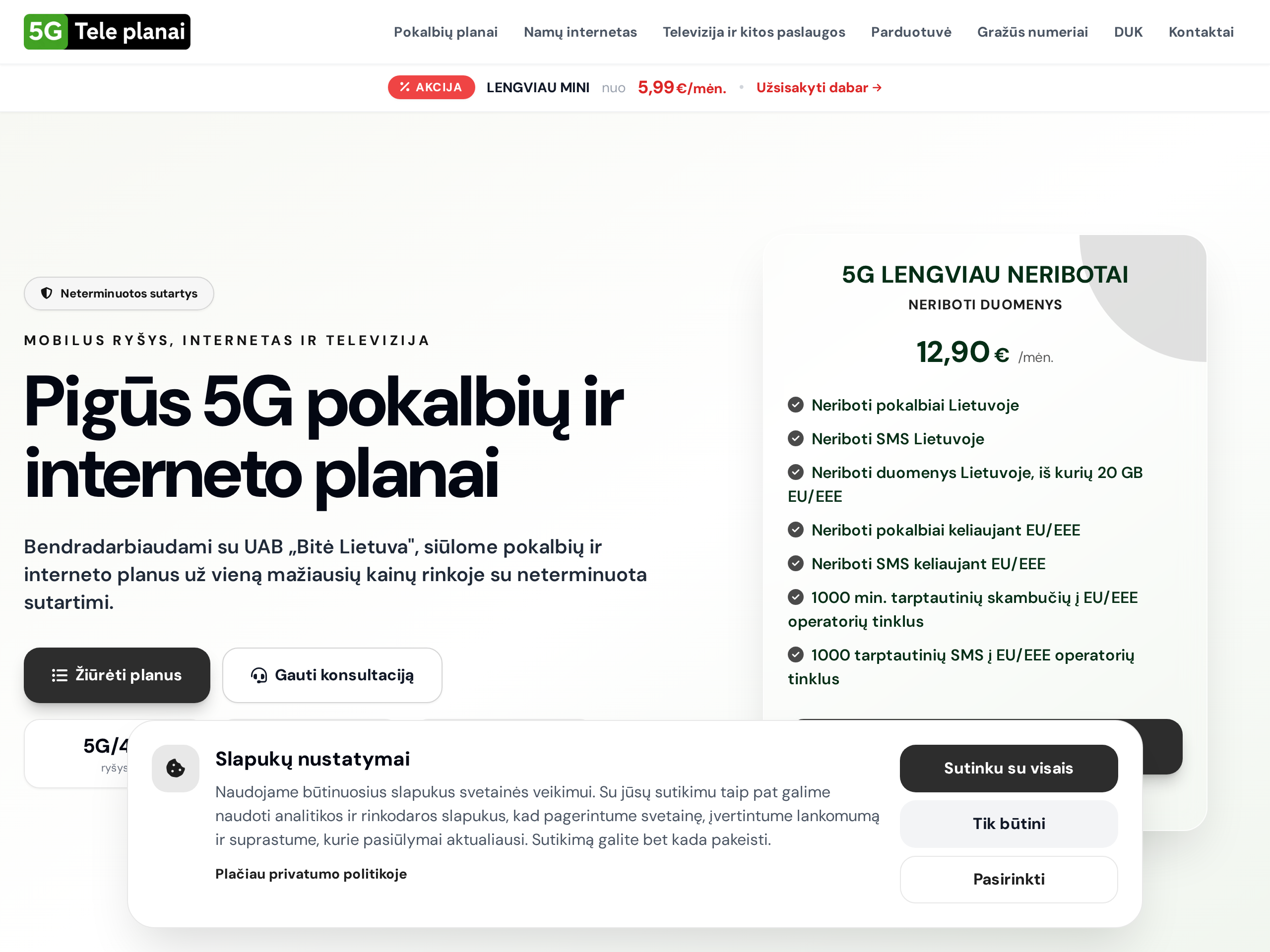 Teleplanai.lt — 5G planų platformos peržiūra